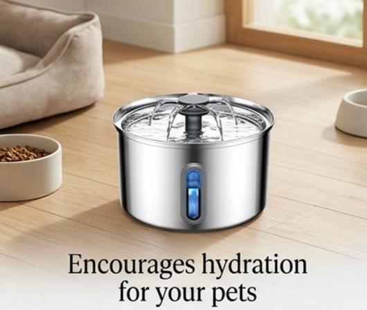 Pet Water Fountain 304 Stainless Steel Cat Water Dispenser